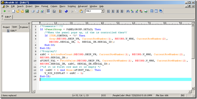 Tryst with Technology: Peoplecode highlighting in UltraEdit